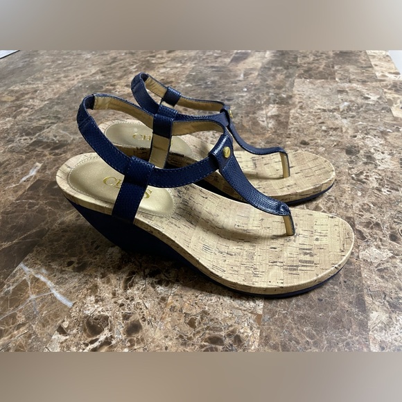 Chaps Sandal Thong Wedges - Picture 1 of 8